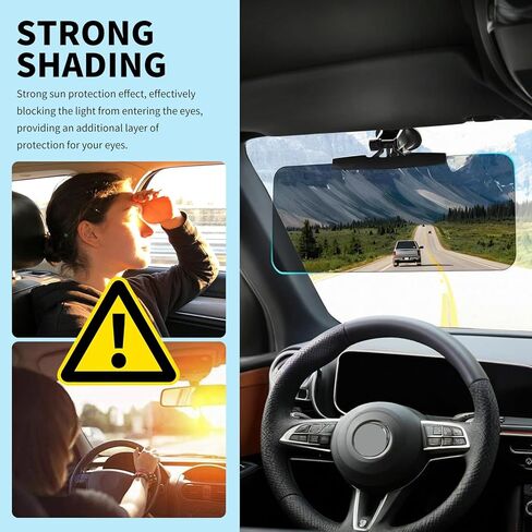 180° Adjustable Sun Visor Extender for Car,Suction Cup Car Visor Extender Sun Blocker for Blocking Glare,Universal Visors Extenders Attachment for Cars Visors Accessories in Saudi Arabia