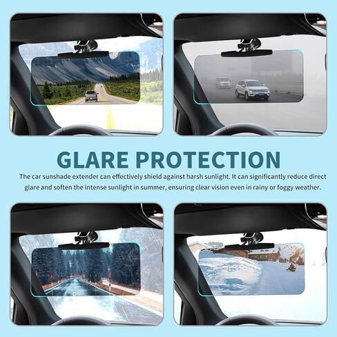 180° Adjustable Sun Visor Extender for Car,Suction Cup Car Visor Extender Sun Blocker for Blocking Glare,Universal Visors Extenders Attachment for Cars Visors Accessories in Saudi Arabia