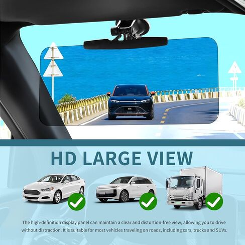 180° Adjustable Sun Visor Extender for Car,Suction Cup Car Visor Extender Sun Blocker for Blocking Glare,Universal Visors Extenders Attachment for Cars Visors Accessories in Saudi Arabia