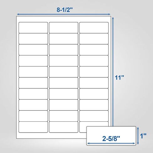 30 Up Labels 1" x 2-5/8" Shipping Address Labels for Laser/Inkjet Printers, 500 Sheets 15000 Pcs Self Adhesive 30 pet Sheet Return Address Mailing Label Stickers in Saudi Arabia