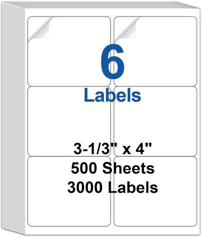 30 Up Labels 1" x 2-5/8" Shipping Address Labels for Laser/Inkjet Printers, 500 Sheets 15000 Pcs Self Adhesive 30 pet Sheet Return Address Mailing Label Stickers in Saudi Arabia