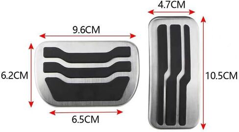 2Pcs Accelerator Pedal and Brake Pedal Cover Set Car Pedal Pad Vehicle Pedal Cover for Ford Escape 2001-2022 Metal Rubber Silver Tone Black in Saudi Arabia