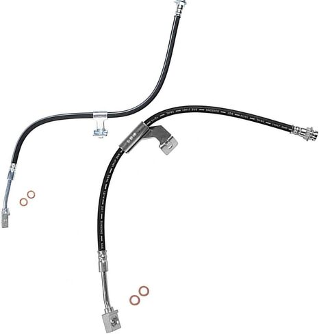 2x Front Left and Right Brake Hose Brake Lines Kit for Chevy G30 4.1L 1983 1984, for G30 4.3L 1985-1995, for G30 5.7L 1983-1995, for G30 6.2L 1983-1993 Replace# 18J355 in Saudi Arabia
