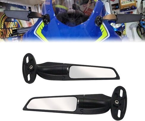Motorcycle Rearview Mirrors Wind Wing Side Mirrors Stealth Adjustable 360° Fit for Suzuki GSXR 600 700 1000 1300 K1 K2 K3 K4 K5 K6 K7 K8 K9 K10 K11 K12 K13 L7 L17 GSX250R GSX650F GSX1300R in Saudi Arabia