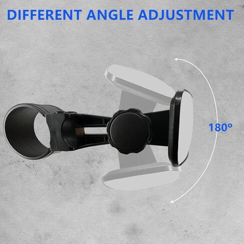 UTV Center Rear View Mirror, Aluminium alloy Convex Mirror fits 1.65""-2"" Roll Bar Mount Compatible with Polaris RZR, Can am X3, Honda Pioneer, Kawasaki Mule, Yamaha, black in Saudi Arabia