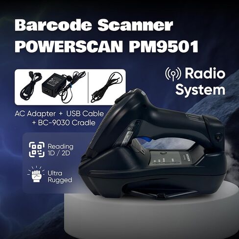 Datalogic PowerScan PM9501 Retail Barcode Scanner Industrial Grade Handheld Long Range in Saudi Arabia