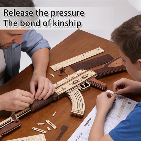 3D Wooden Puzzles for Adults,Wooden Toy for Adults,DIY Rubber Band Gun,Educational Brain Teaser,Best Educational Christmas Birthday Day Gift for Kids(Wooden Gun) in Saudi Arabia