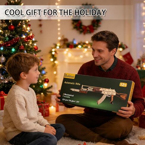 3D Wooden Puzzles for Adults,Wooden Toy for Adults,DIY Rubber Band Gun,Educational Brain Teaser,Best Educational Christmas Birthday Day Gift for Kids(Wooden Gun) in Saudi Arabia