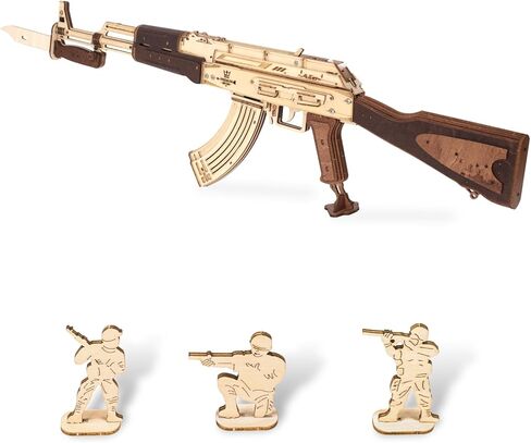 3D Wooden Puzzles for Adults,Wooden Toy for Adults,DIY Rubber Band Gun,Educational Brain Teaser,Best Educational Christmas Birthday Day Gift for Kids(Wooden Gun) in Saudi Arabia