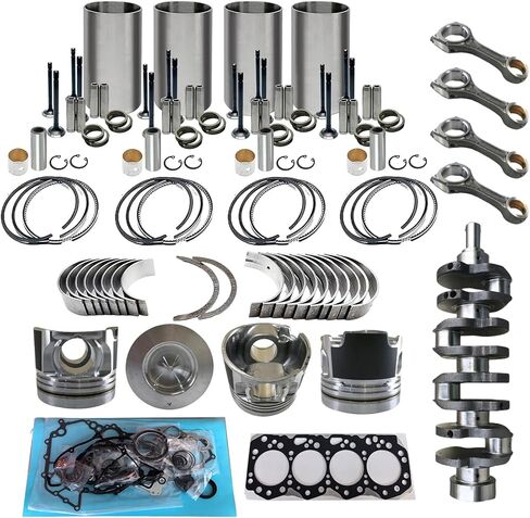 4JJ1 Overhaul Rebuild Kit + Crankshaft + 4 PCS Connecting Rod For Isuzu 4JJ1 4JJ1T 4JJ1X Engine NPR NQR NHR NKR ELF Truck Pickup Piston Height 78.4mm（Ring:2.0H×1.5×3.0mm) 8-98192-926-0 in Saudi Arabia