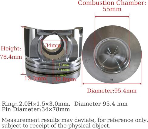 4JJ1 Overhaul Rebuild Kit + Crankshaft + 4 PCS Connecting Rod For Isuzu 4JJ1 4JJ1T 4JJ1X Engine NPR NQR NHR NKR ELF Truck Pickup Piston Height 78.4mm（Ring:2.0H×1.5×3.0mm) 8-98192-926-0 in Saudi Arabia