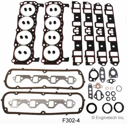 302 5.0L STAGE 2 HIGH PERFORMANCE MASTER ENGINE REBUILD KIT | .474"/.498" LIFT | FLAT TOP PISTONS | HIGH VOLUME PUMP | DOUBLE ROLLER TIMING | GASKETS | BEARINGS | FITS: 1967-1985 FORD 302 5.0L V8 in Saudi Arabia