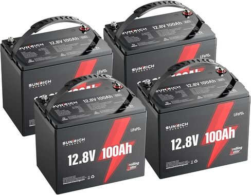 12V 100Ah LiFePO4 Battery for Trolling Motors, Bluetooth Monitoring, BCI Group 24, Self-Heating, Ideal for Marine, Boats, Fish Finders, Kayaks & RVs in Saudi Arabia