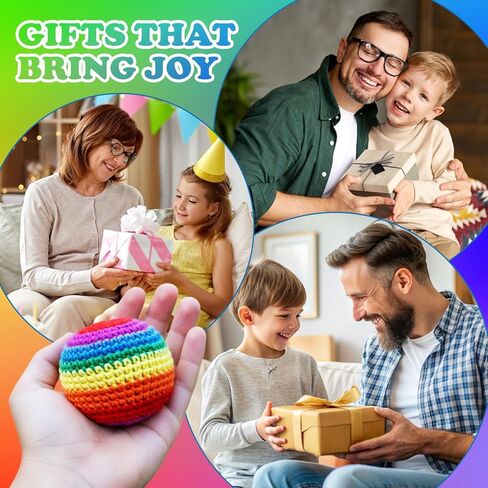 6Pcs Handmade Knitted Footbag, Colorful Crochet Footbag Sacks, 2026 Upgraded Footbags Knitted, Soft Pellet Filled Sack for Skill Training, Random Color and Style Sent in Saudi Arabia