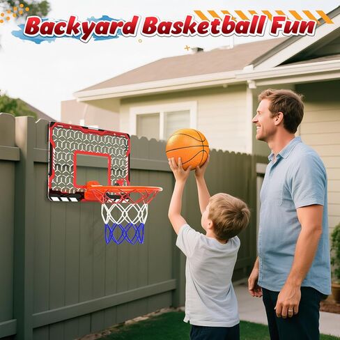 EagleStone Mini Basketball Hoop for Door & Wall, Foldable Rim with 3 Balls and Pump, Indoor Basketball Toy Game Set for Kids Adults, Bedroom Office Sports Gift in Saudi Arabia