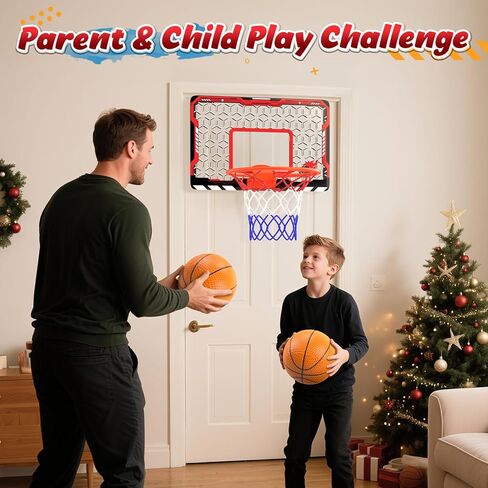 EagleStone Mini Basketball Hoop for Door & Wall, Foldable Rim with 3 Balls and Pump, Indoor Basketball Toy Game Set for Kids Adults, Bedroom Office Sports Gift in Saudi Arabia