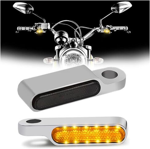 2PCS Motorcycle Handlebar LED Turn Signals for Ducati Streetfighter V2 Bayliss Edition 2023 Motorcycle Mini Blinkers Running Light Front Indicators Blinker Lights Accessories in Saudi Arabia