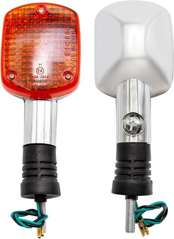 Hoypeyfiy 2Pcs Motorcycle Turn Signals, Chrome Front Lights 12V, Replacement for Honda Shadow VTX Steed Rebel Magna 250 400 750 VLX600 CA250 CMX400 in Kuwait