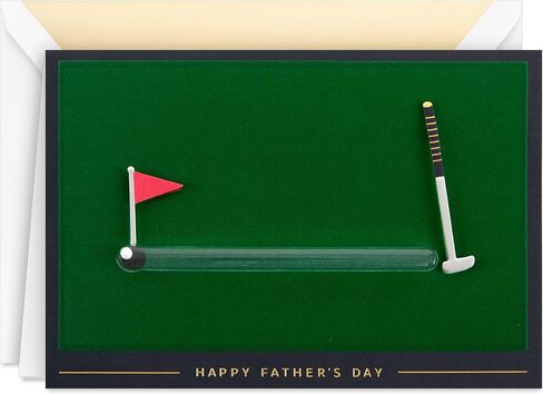 بطاقة عيد الأب المميزة من Hallmark (طريقة فوق Par Golf Putting Green) للأب، والجد، والعم، والأخ، ولاعب الجولف in Kuwait