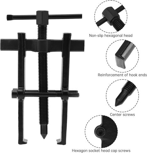 ChgImposs 4 Pcs 2 Jaw Gear Puller Set (2"/3"/4"/6") – Heavy Duty Chrome Vanadium Steel Reversible Bearing Pullers Removal Tool for Pulleys Flywheels Bearings Gears in Kuwait