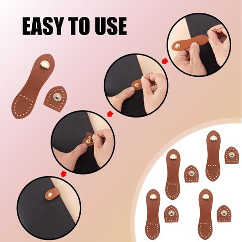 Leather Snap Buckles Button Closures, Sew On Leather Tab Closures Buckles Fasteners in Saudi Arabia