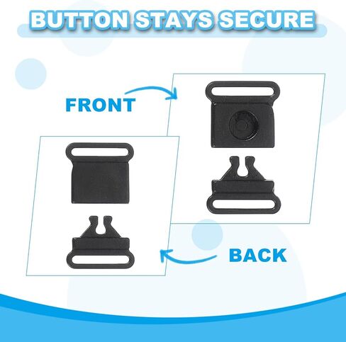 PATIKIL Plastic Safety Breakaway Buckles Webbing Strap Quick Release Buckle Belt Adjuster for Bra Badge Neck Lanyard in Kuwait