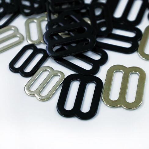 – 20 Pieces 1" & 3/4" Tri-Glide Slide Buckle Belt Adjusters - Black Matte & Bright Iron - Bags Backpack, DIY Accessories, Leathercraft Strap, Hardware Clasp in Saudi Arabia