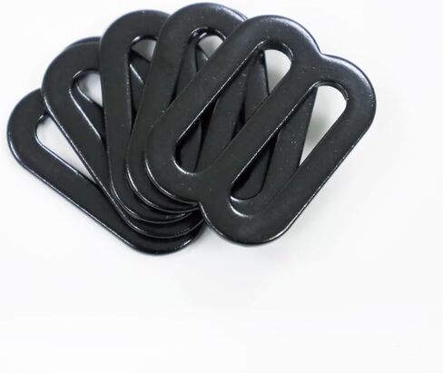 – 20 Pieces 1" & 3/4" Tri-Glide Slide Buckle Belt Adjusters - Black Matte & Bright Iron - Bags Backpack, DIY Accessories, Leathercraft Strap, Hardware Clasp in Saudi Arabia