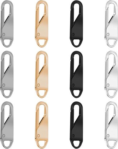 12 PCS Detachable Zipper Pull Head Repair Accessory Universal Zipper Slider for Blazers Bags Outerwear Fixing in Kuwait
