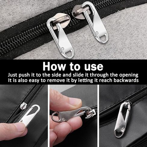 12 PCS Detachable Zipper Pull Head Repair Accessory Universal Zipper Slider for Blazers Bags Outerwear Fixing in Kuwait