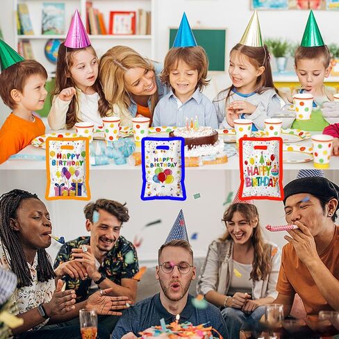 TESKEUP Party Favor Bags for Birthday Goodie Bags - Bulk Treat Gift Bags for Candy, Cookies, Snacks, Happy Birthday Party Supplies Classroom Treats, and Event Gifts (30 Pcs) in Saudi Arabia