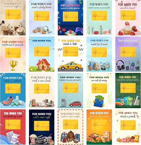 College Survival Gift Card Book, 7 x 5 Inch 20 Pages Giftcard Booklet Holders, 2026 College Survival Kit Gift Card Book, High School Graduation Gifts for Students Him Her Boys Girls Women in Saudi Arabia