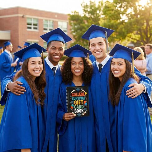 College Survival Gift Card Book, 7 x 5 Inch 20 Pages Giftcard Booklet Holders, 2026 College Survival Kit Gift Card Book, High School Graduation Gifts for Students Him Her Boys Girls Women in Saudi Arabia
