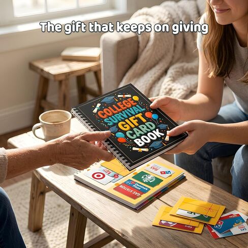 College Survival Gift Card Book, 7 x 5 Inch 20 Pages Giftcard Booklet Holders, 2026 College Survival Kit Gift Card Book, High School Graduation Gifts for Students Him Her Boys Girls Women in Saudi Arabia