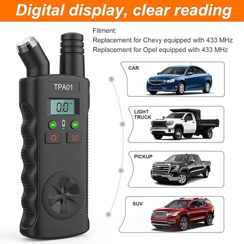 أداة إعادة تعلم نظام مراقبة ضغط الإطارات الرقمي (TPMS) 2 في 1، 4 نطاقات إعداد، وظيفة إيقاف التشغيل التلقائي، منتج بديل لـ in Kuwait