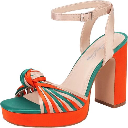sun gurg Strappy Platform Heels for Women Platform High Heels Multicolored Ankle Strap Platform Heeled Sandals for Prom Wedding Date Night in Saudi Arabia