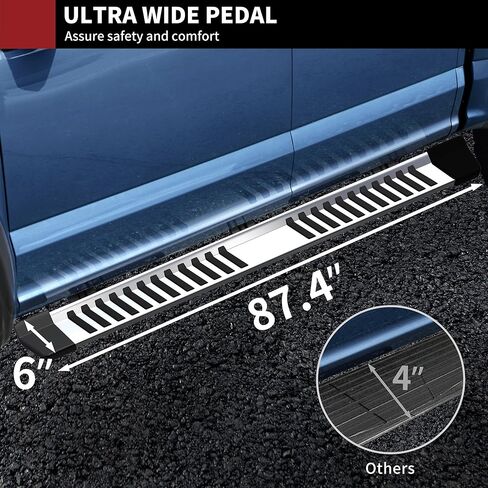 YITAMOTOR 6 Inches Running Boards Replacement for 1999-2016 Ford F250 F350 Super Duty Crew Cab, Side Steps Stainless Steel Nerf Bars in Kuwait