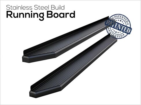 Tuxtreme 6-inch (Black Stainless Steel Flat Style) Running Boards Nerf Bars Side Steps Compatible with Dodge Ram 1500 2009-2018 Regular Cab & Ram 2500 3500 2010-2026 in Kuwait