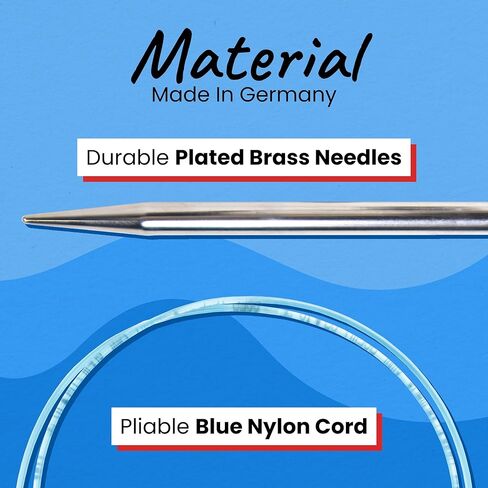 skacel by addi Rocket Circular Knitting Needles, Fixed 24 Inch (60 cm) Plated Brass Tips with Flexible Nylon Cord, 2.5 mm (US Size 1) in Saudi Arabia