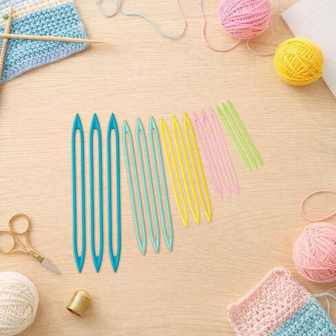 15PCS Large Eye Plastic Yarn Needles for Knitting and Crochet, Flexible Tapestry Darning Needles for Weaving in Ends with Thick Bulky Yarn, Multicolor in Saudi Arabia