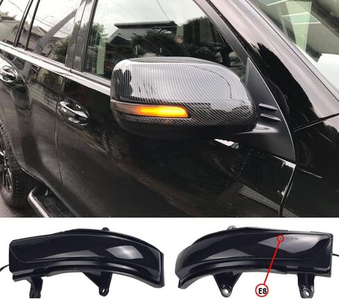 LED ديناميكية مرآة الوامض ضوء متسلسل بدوره مصباح إشارة لتويوتا لاند كروزر FJ200 LC200 / برادو FJ150 2010-2020 2021 (أصفر) in Kuwait