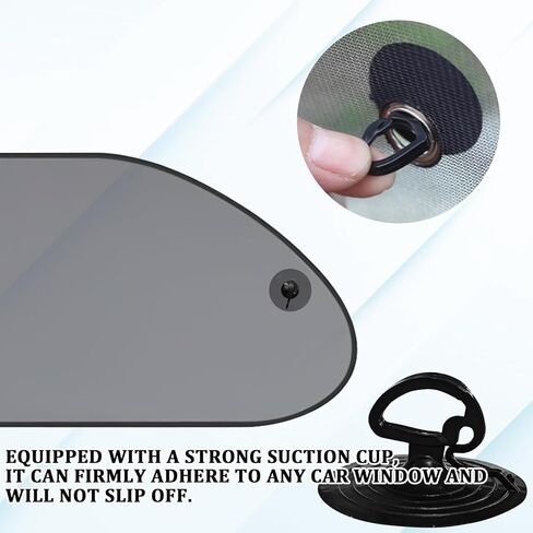 2PCS Car Window Sun Shades, Side Window UV Protection Cover with Suction Cups, Baby Kids Privacy Mesh Heat Blocker, Auto Sunshade for Cars Trucks SUV Glare Reduction Interior Accessories in Saudi Arabia