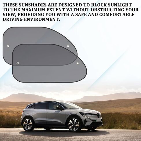 2PCS Car Window Sun Shades, Side Window UV Protection Cover with Suction Cups, Baby Kids Privacy Mesh Heat Blocker, Auto Sunshade for Cars Trucks SUV Glare Reduction Interior Accessories in Saudi Arabia