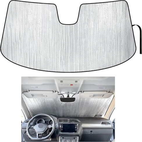 Side Window Front Seat Reflective Sunshade Custom Fit for 2018 2019 2020 2021 2022 2023 2024 Volkswagen Tiguan SUV, S, SE, SEL, UV Reflector Sun Protection Accessories (Set of 2) in Kuwait