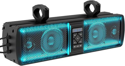 16 Inch UTV Sound Bar, IP66 Waterproof Bluetooth Golf Cart Sound Bar, ATV Speaker System, SXS SoundBar Compatible with Polaris RZR CFmoto Can-Am in Saudi Arabia