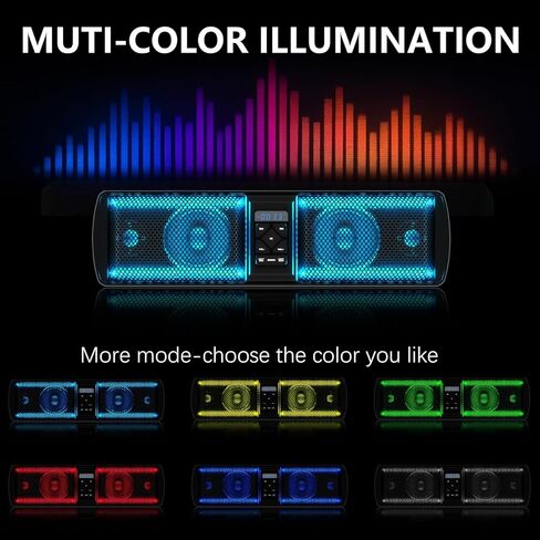 16 Inch UTV Sound Bar, IP66 Waterproof Bluetooth Golf Cart Sound Bar, ATV Speaker System, SXS SoundBar Compatible with Polaris RZR CFmoto Can-Am in Saudi Arabia