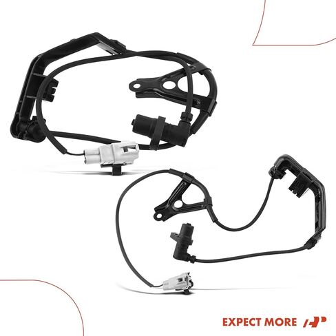 مستشعر سرعة العجلات A-Premium ABS متوافق مع موديلات Toyota - Corolla 1996-2002 - استبدال جانب السائق والراكب الأمامي # 89542-02010، 89543-02010 مجموعة مكونة من قطعتين in Kuwait