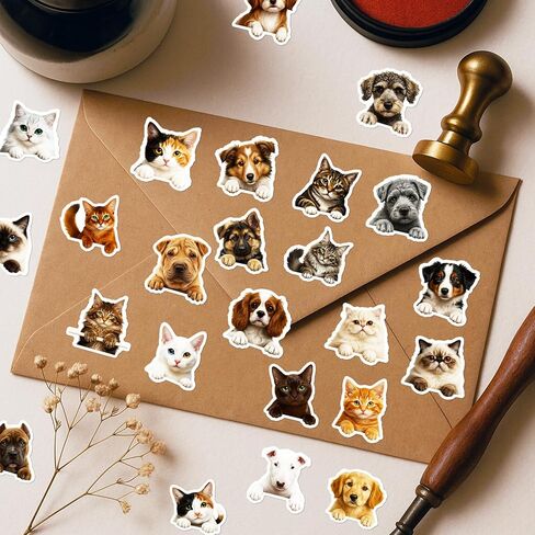 112pcs Cute Waterproof Vinyl Stickers for Kids – Cat & Dog Cartoon Laptop Stickers Kids, Water Bottle Stickers Bulk, Computer & School Sticker Party Gift Pack in Kuwait