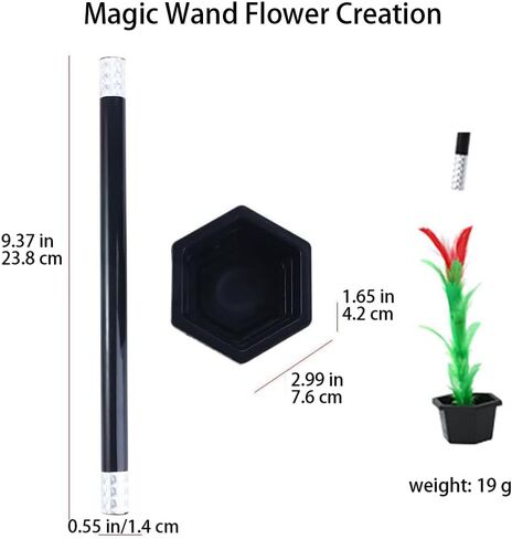 1 Pc Stick to Rose Magic Tricks Magic Wand to Flower Easy Magic Tricks Funny Toys Show Performance Prop for Adults Teenagers Magician Accessories Magic Kits and Accessories in Saudi Arabia