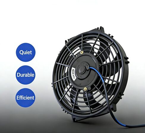 10 inch General Radiator Fan with Enhanced Heat Dissipation, Quiet and Efficient Cooling, 12v80w Thin Blade Radiator Cooling Fan with 4 in Kuwait